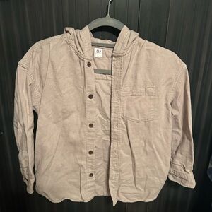 GAP Light Brown Hooded Shirt Jacket